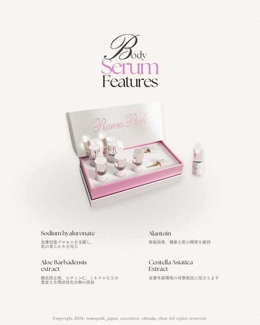 KARERAローマピンクボディセラム、リップセラム一箱ずつ計二箱での発送
