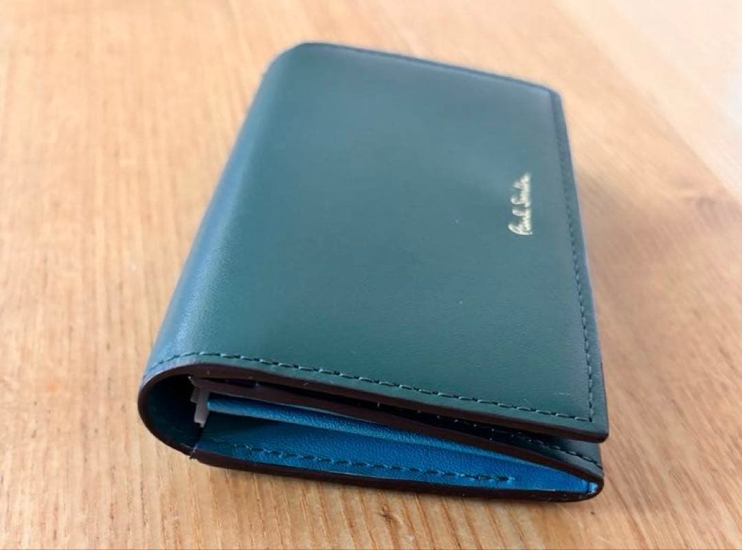 【未使用】ポールスミス 名刺入れ カードケース　新品 レザー 本革　グリーン