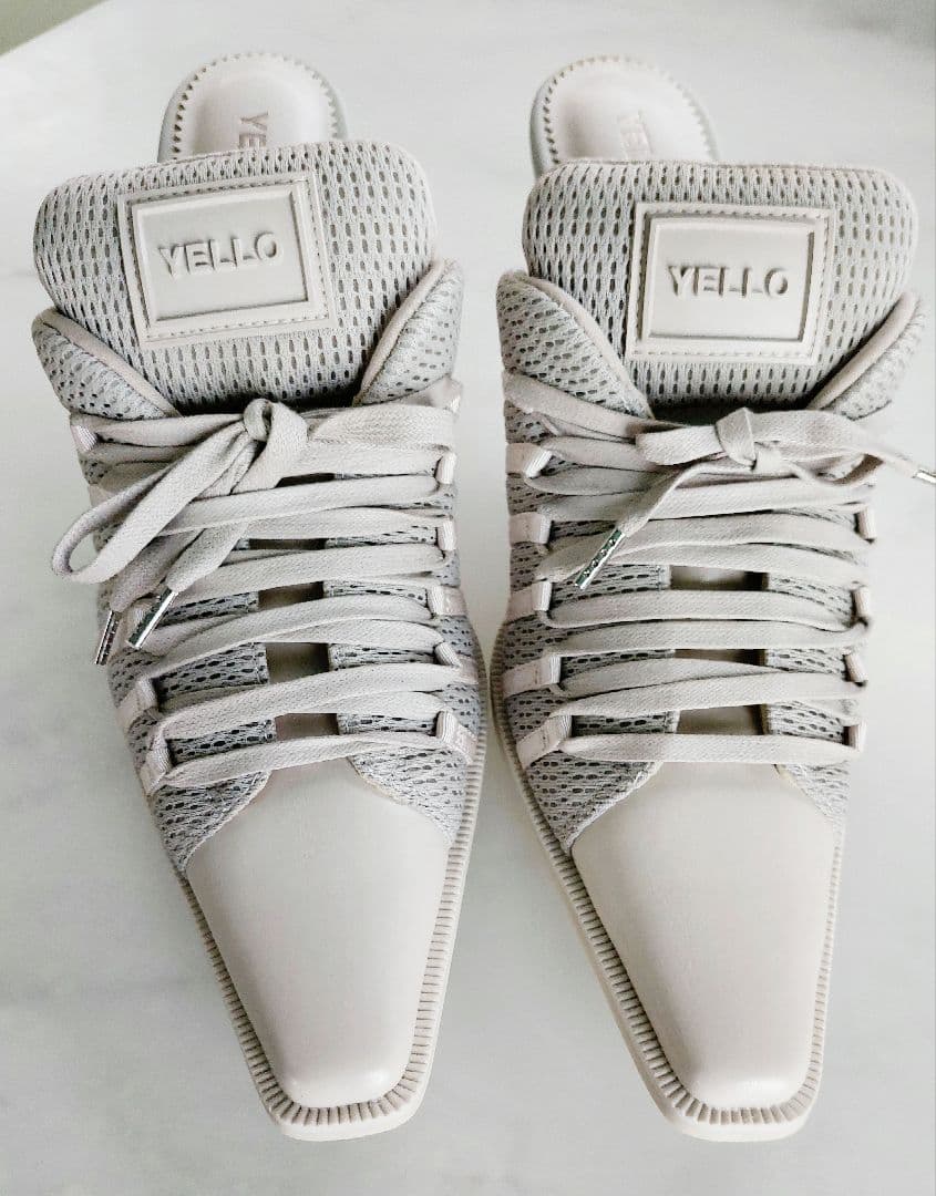 まこ【美品】YELLO スニーカーミュール グレーXL 25.5