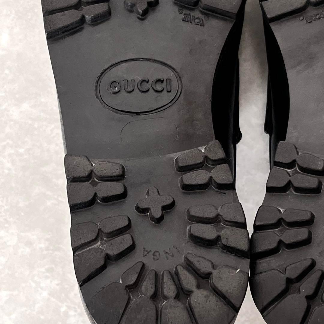美品✨GUCCI グッチ ラグソール ホースビット ローファー 黒　22.5㎝