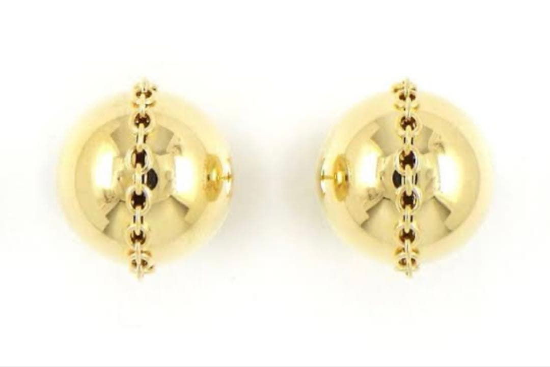 S様ティファニー　ハードウエアボルトスタッドピアス　750YG 片方