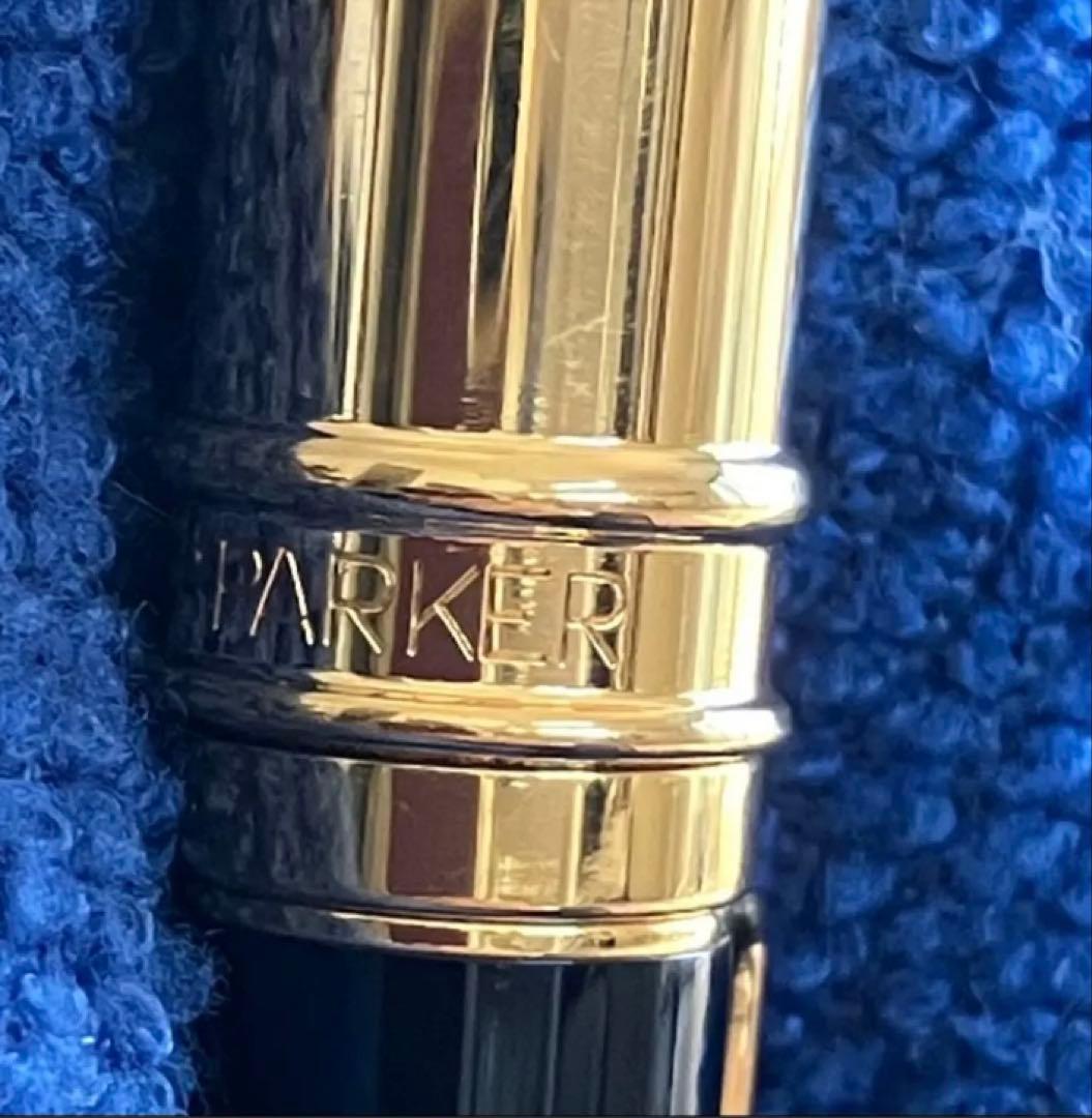 最終価格！英国製/重厚なブラック軸にダブル金環のパーカーデュオフォールドBP