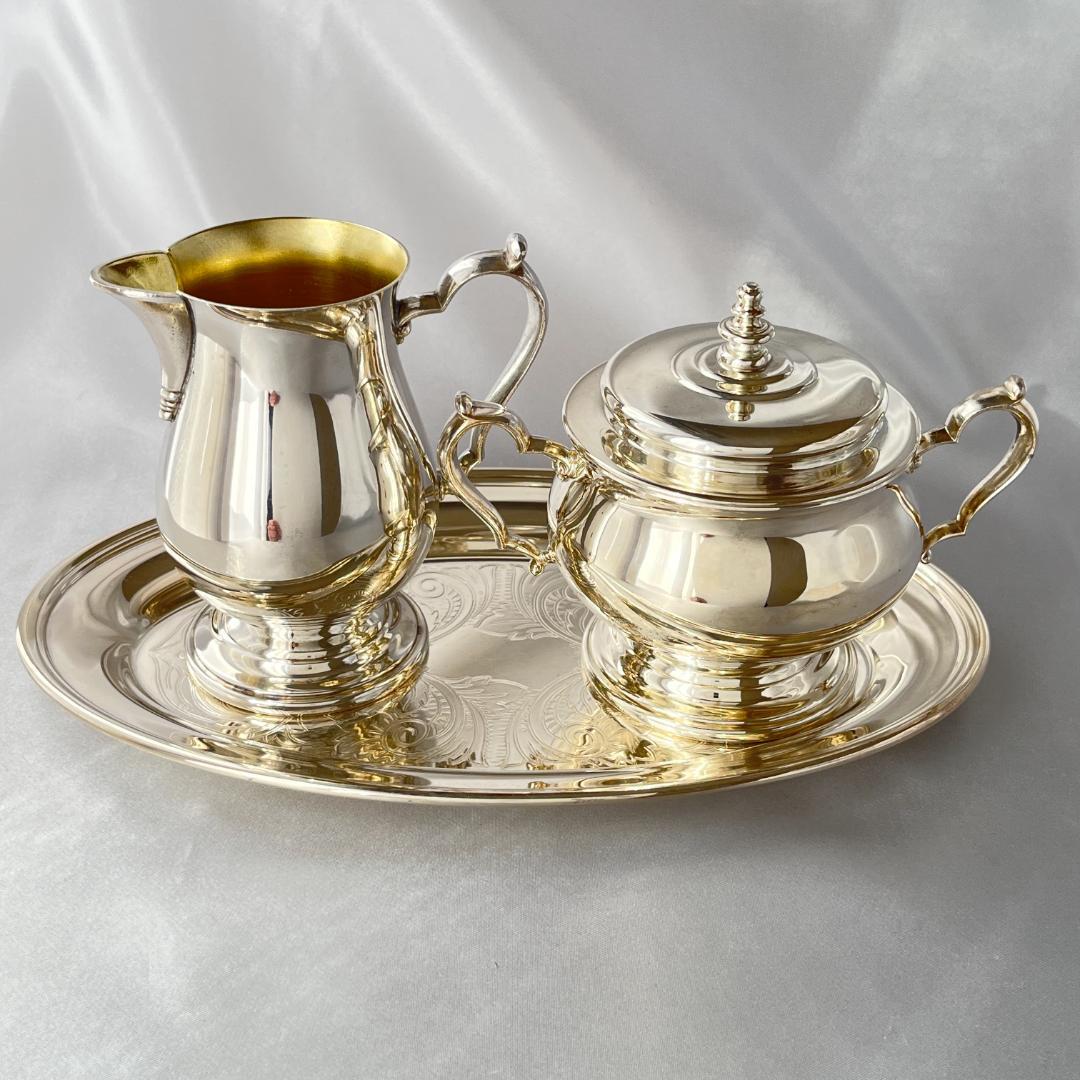 【ONEIDA】ミルクジャグ / シュガーボウル / トレー【シルバープレート】