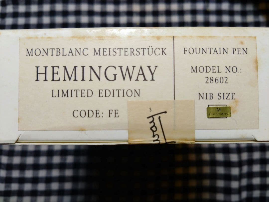 こ*う様 【レア 送料込み】モンブラン 万年筆　ヘミングウェイ　作家シリーズ １