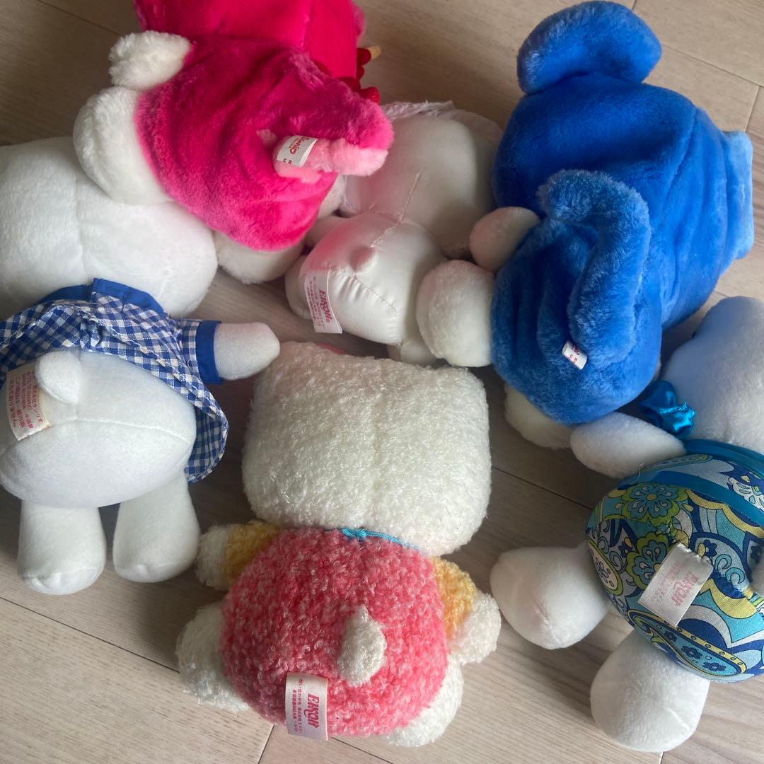 サンリオ　ハローキティぬいぐるみ 6体セット　平成レトロ　当時物　マスコットレア