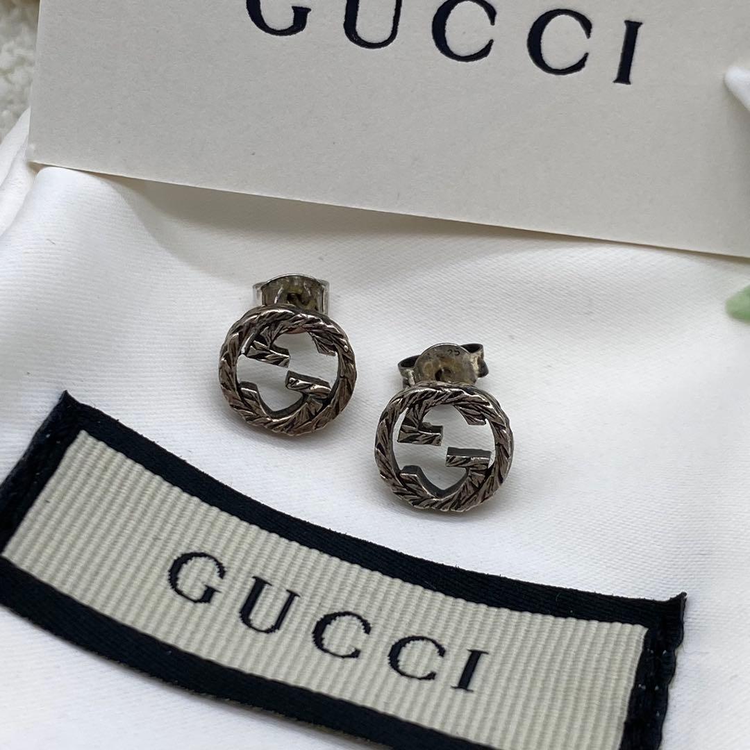 グッチ GUCCI ピアス インターロッキング SV925