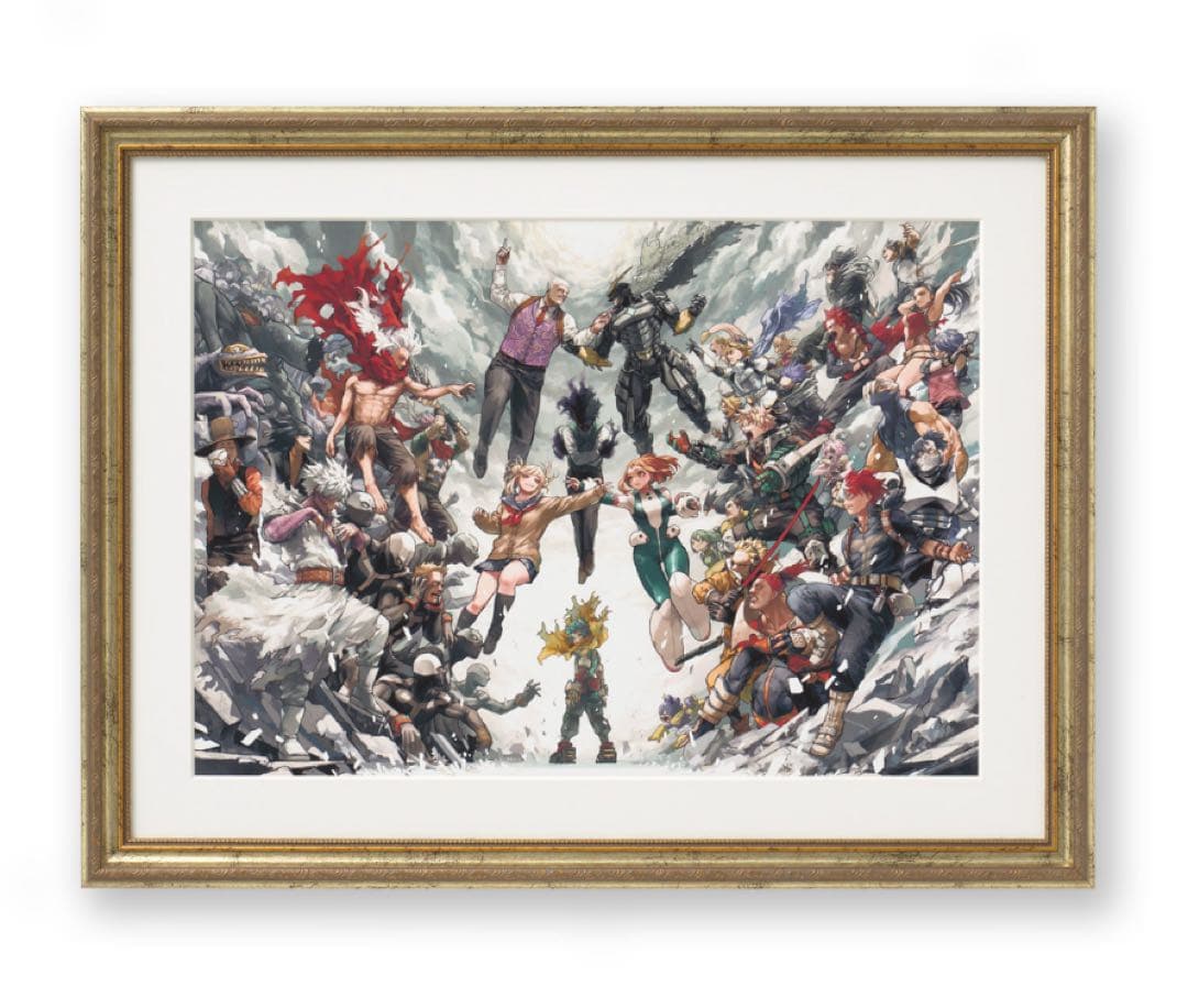 額装高精細デジタルカラー　キービジュアル「ヒーローVS敵(ヴィラン)」　ヒロアカ