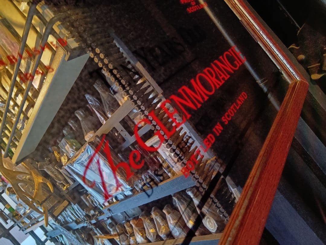 1980's 非売品　ノベルティ　グレンモーレンジ　10年　パブミラー