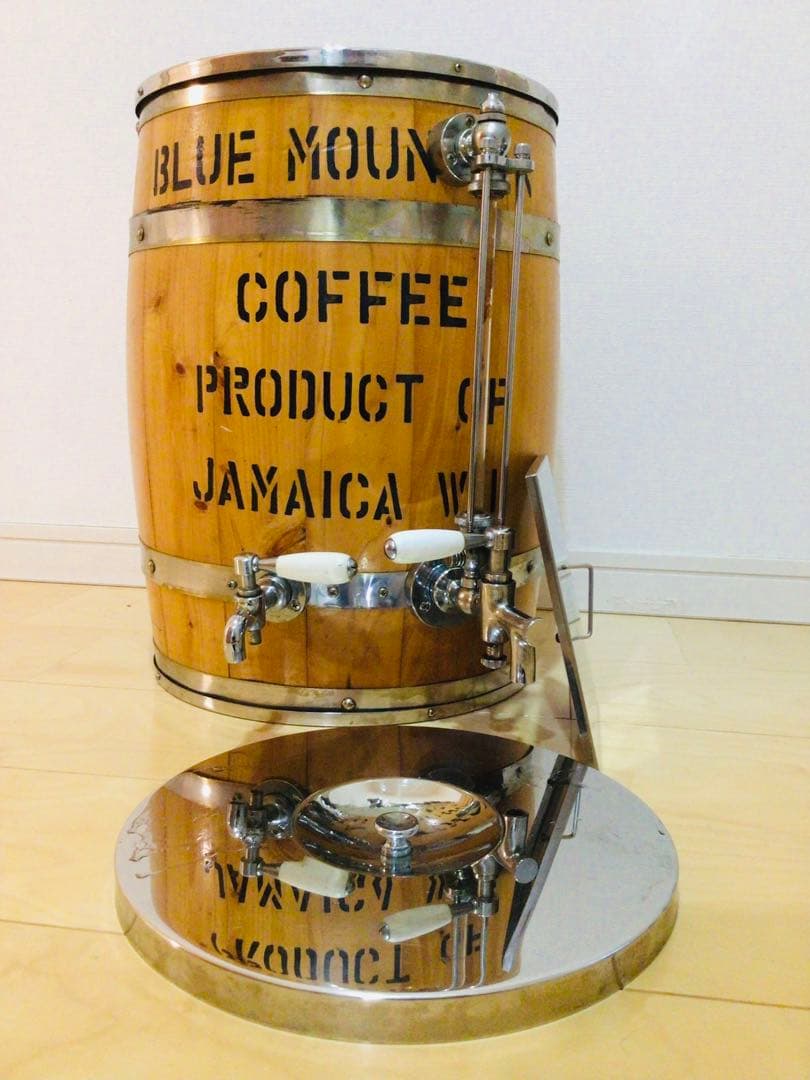 業務用 アンティーク 氷冷式アイスコーヒーサーバー 木樽型 店舗什器