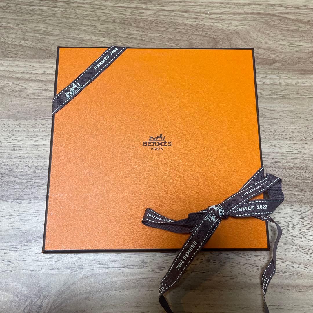 【HERMES】　ハンドタオル　タオルハンカチ　ピンク