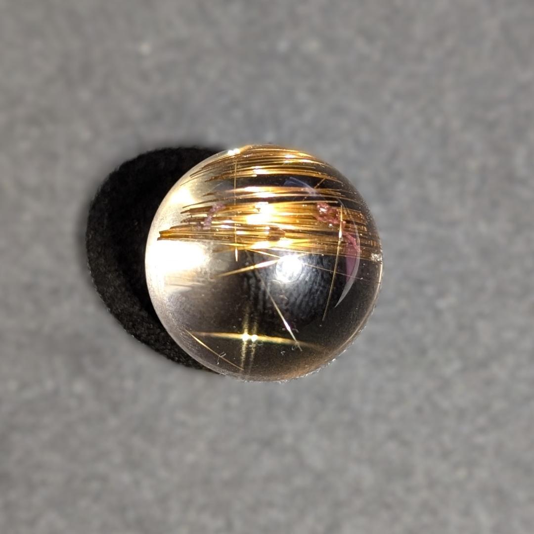 一点物 タイガータイチンルチルスフィア 18ミリ クリスタル台座 最強金運