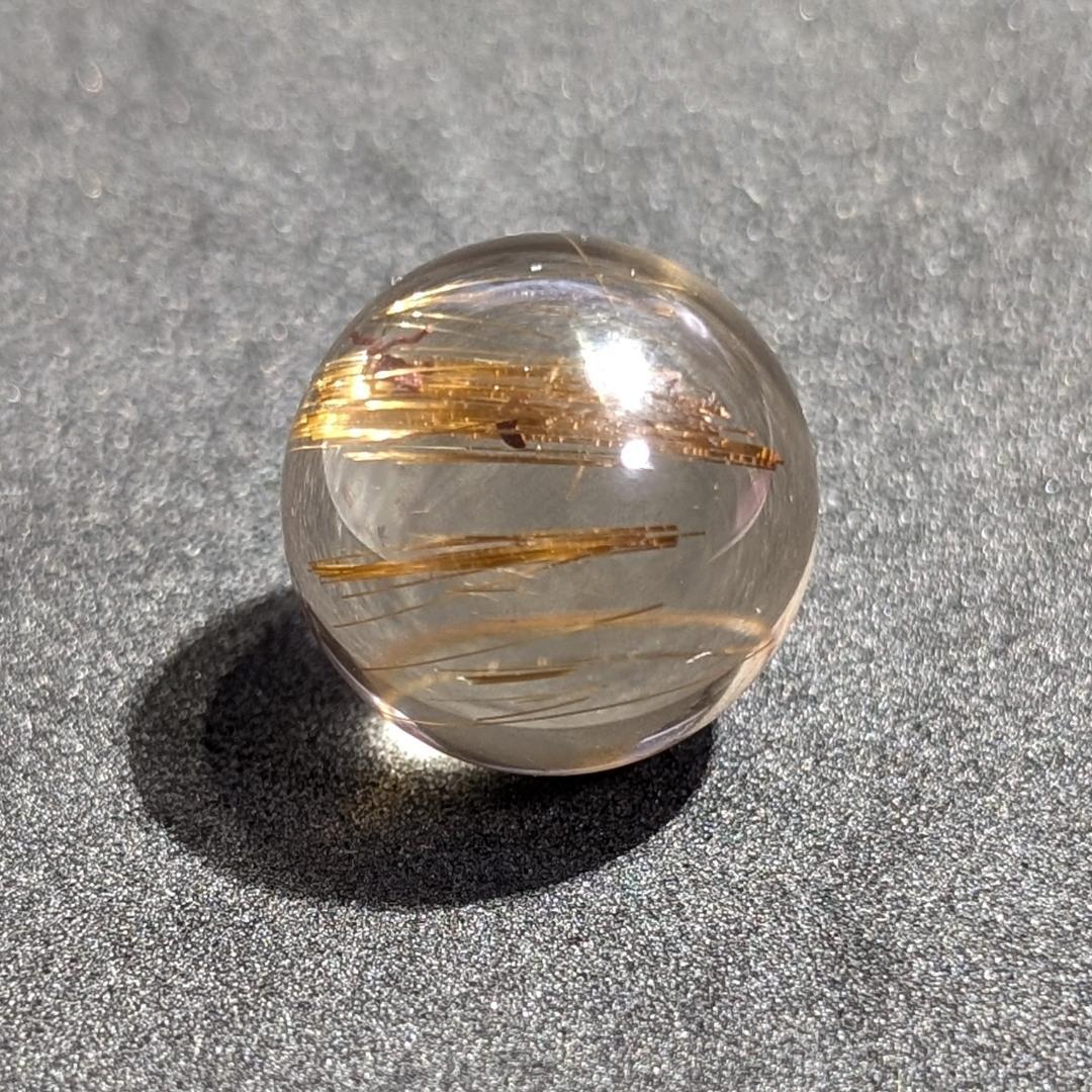 一点物 タイガータイチンルチルスフィア 18ミリ クリスタル台座 最強金運