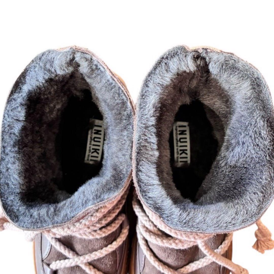 新品タグ付き✨ INUIKIIイヌイキムートンブーツチャコールグレー36裏ボア