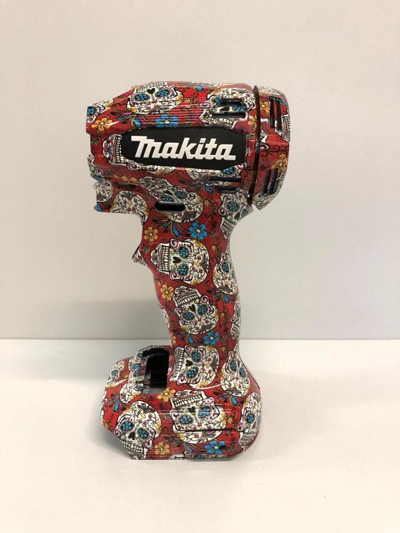 マキタ　インパクトドライバー　TD172　カスタム外装　シュガースカル・赤柄