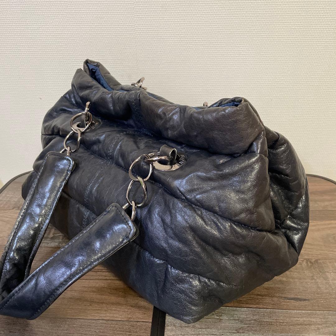 MONCLER レザーダウントートバッグ