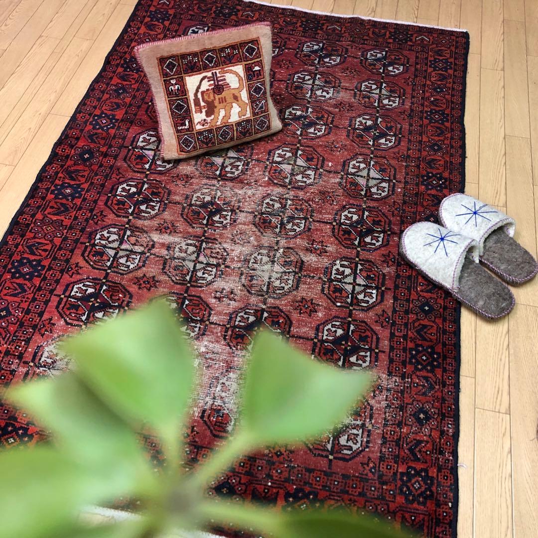 ペルシャ絨毯 ヴィンテージラグ 180×120 手織り オールド persia