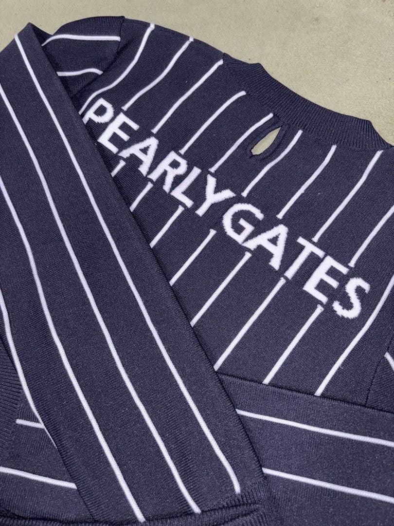 （梵）パーリーゲイツ、ストライプ柄シリーズ、セットアップ、サイズ1