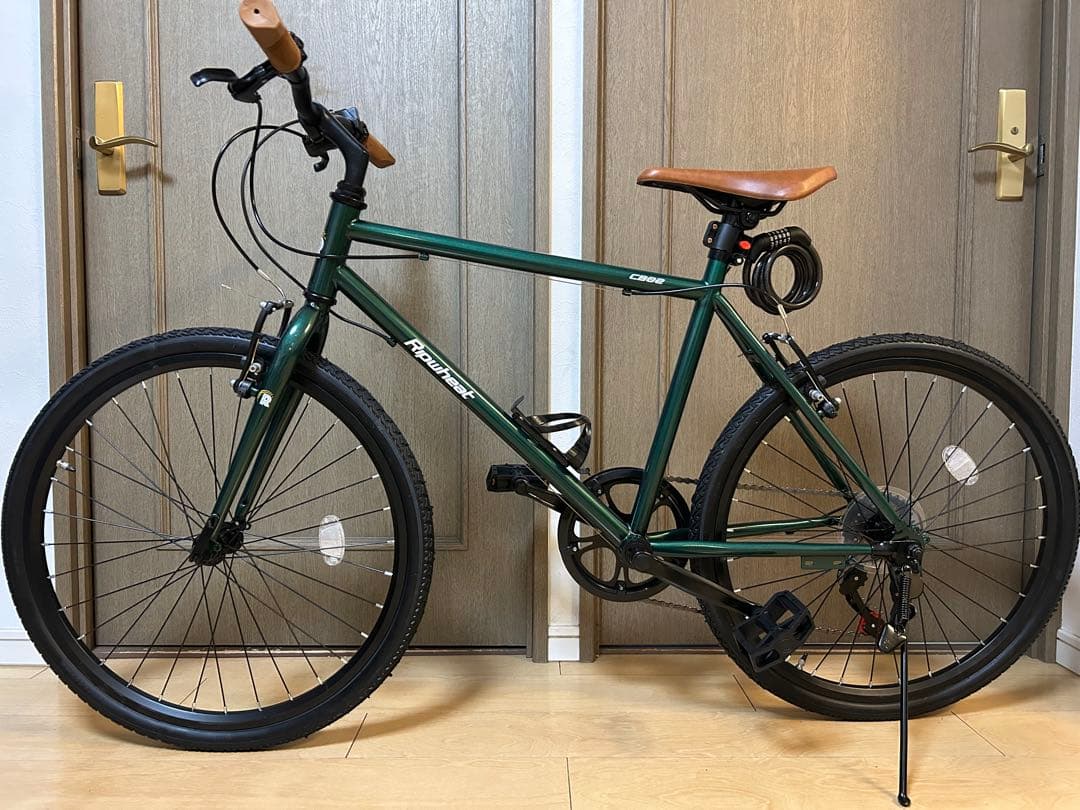 新品　自転車　クロスバイク グリーン 24インチ　7段変速　大阪市内で受け渡し