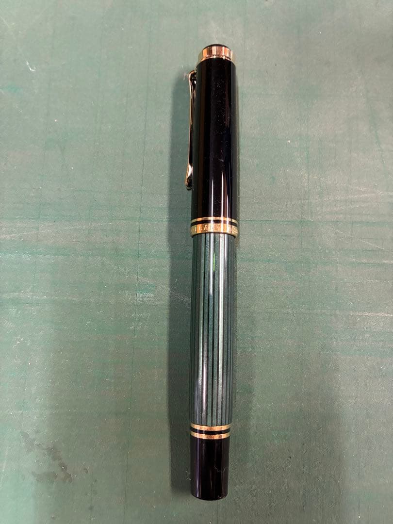 Pelikan 万年筆 m400 緑縞 F