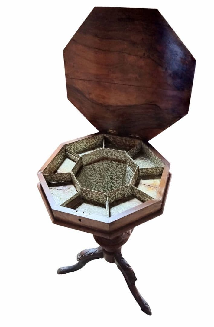 ヴィンテージ 八角形 木製収納ボックス