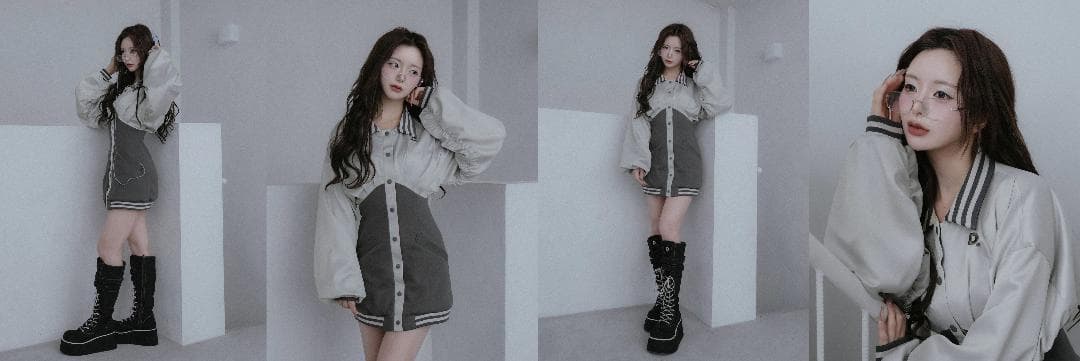 ダーリッチ darich ドルマンスリムスカジャンミニワンピース C-GRY F