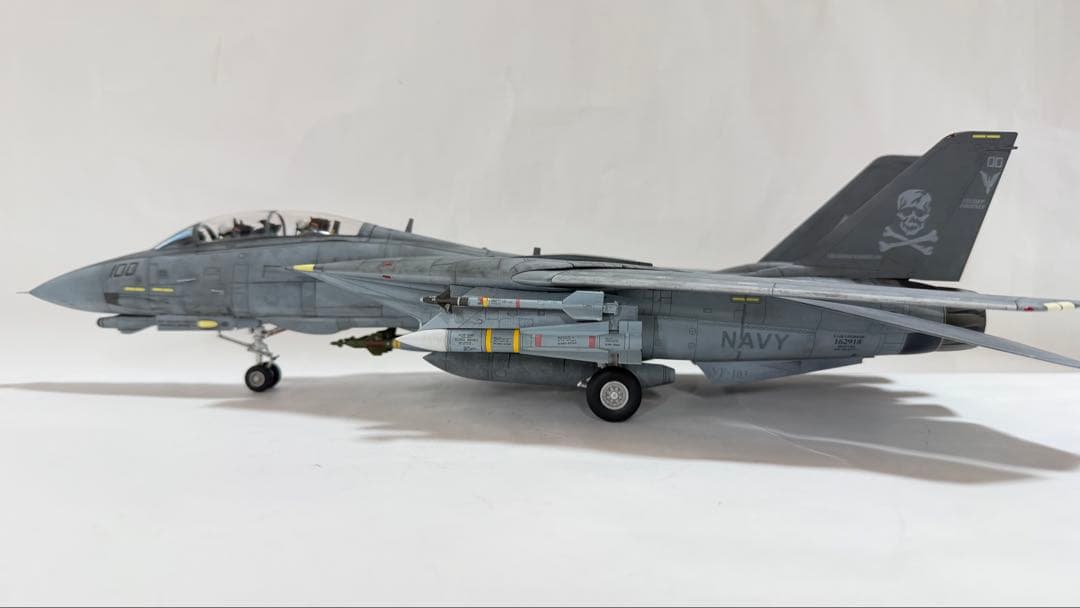 タミヤ 1/48 ジョリーロジャース仕様F-14D トムキャット 完成品