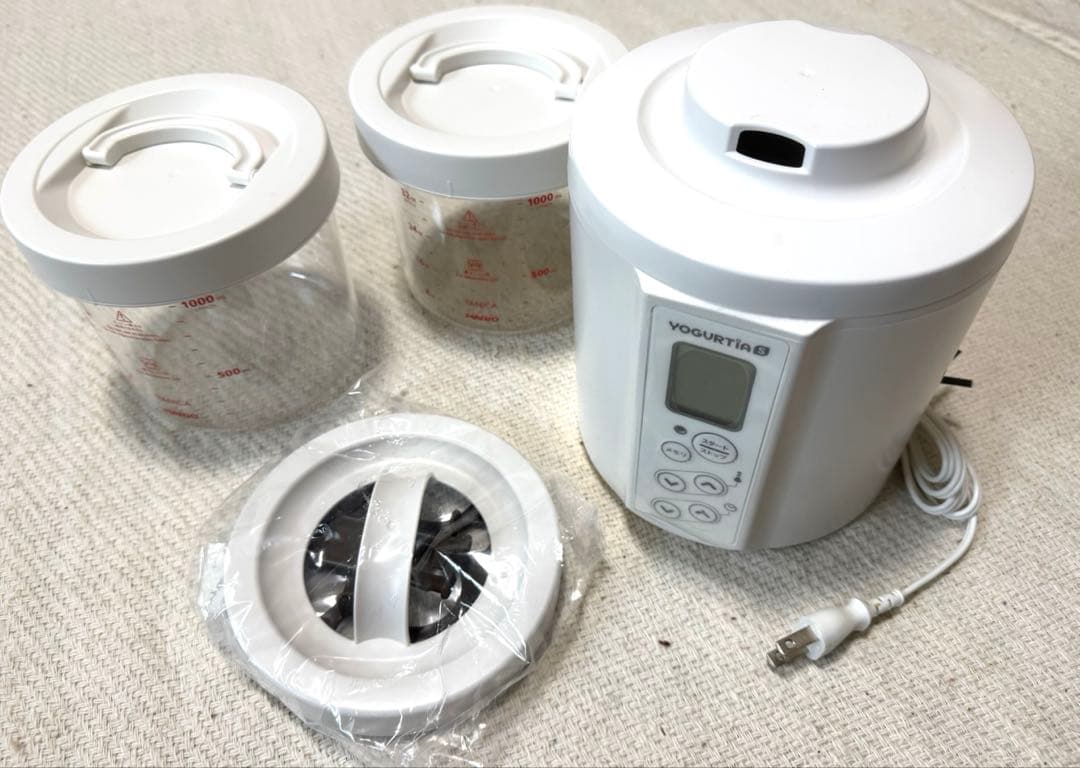 【新品未使用】TANICA ヨーグルティアS ガラスセット ホワイト