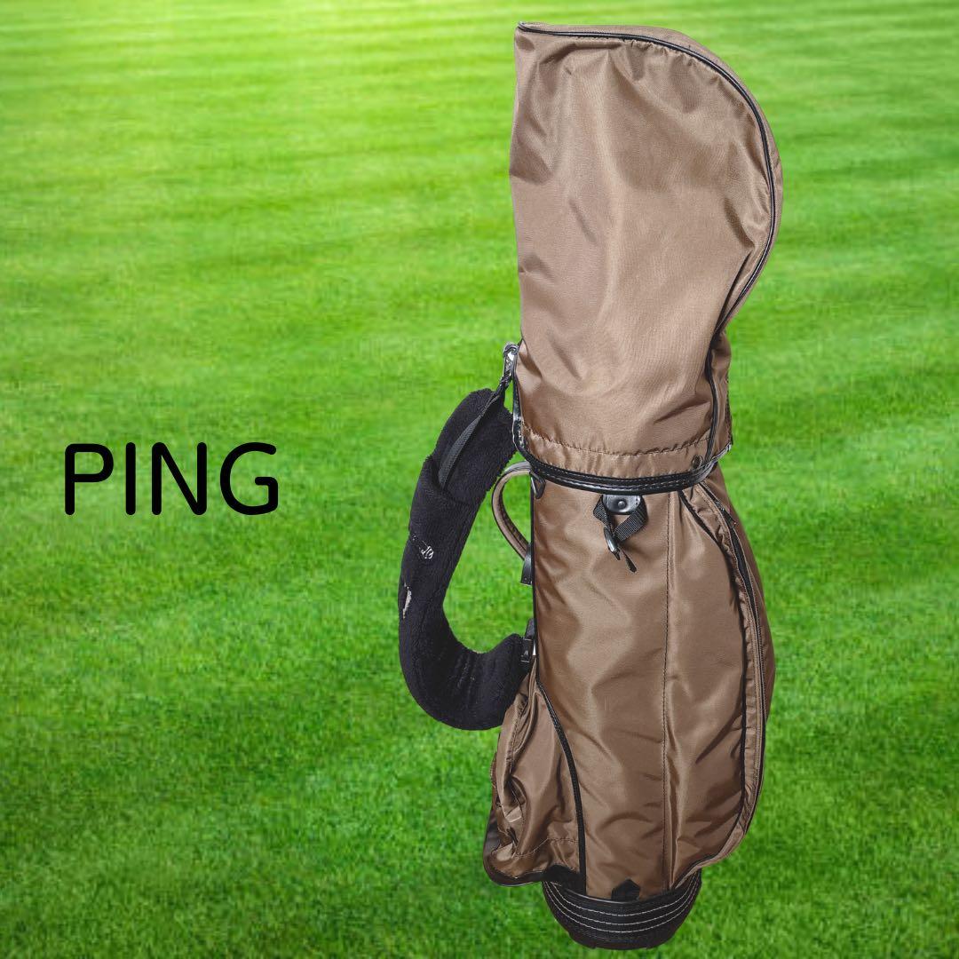 K360 PING シンプル キャディバック キャメル色