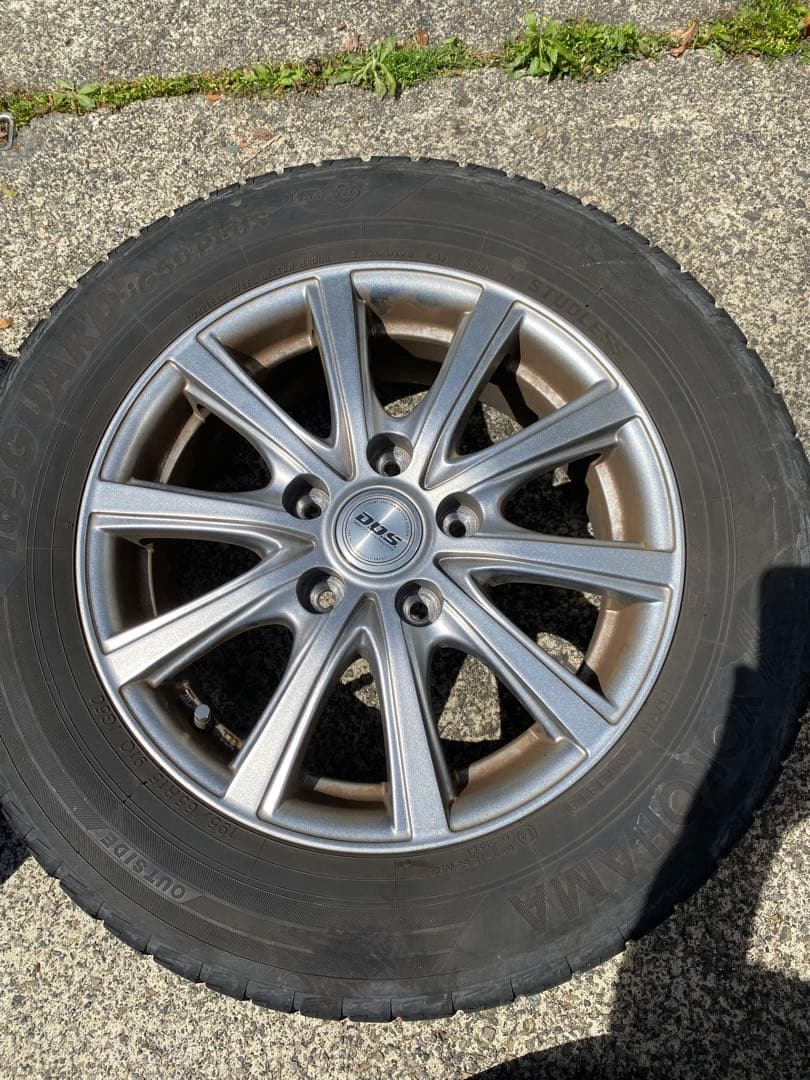 週末限定　冬備え15インチ シルバー 5スポークホイールセット