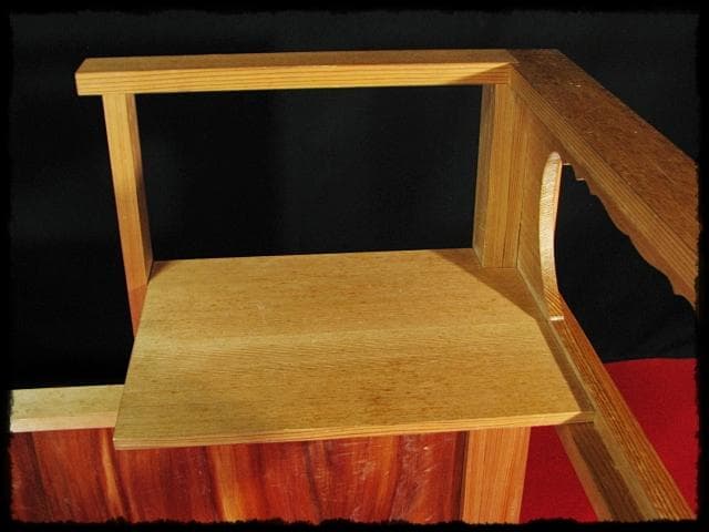 希少！ 板引戸腰 台目棚 屋久杉 赤杉 自在棚 大棚 茶道具 棚物 f265