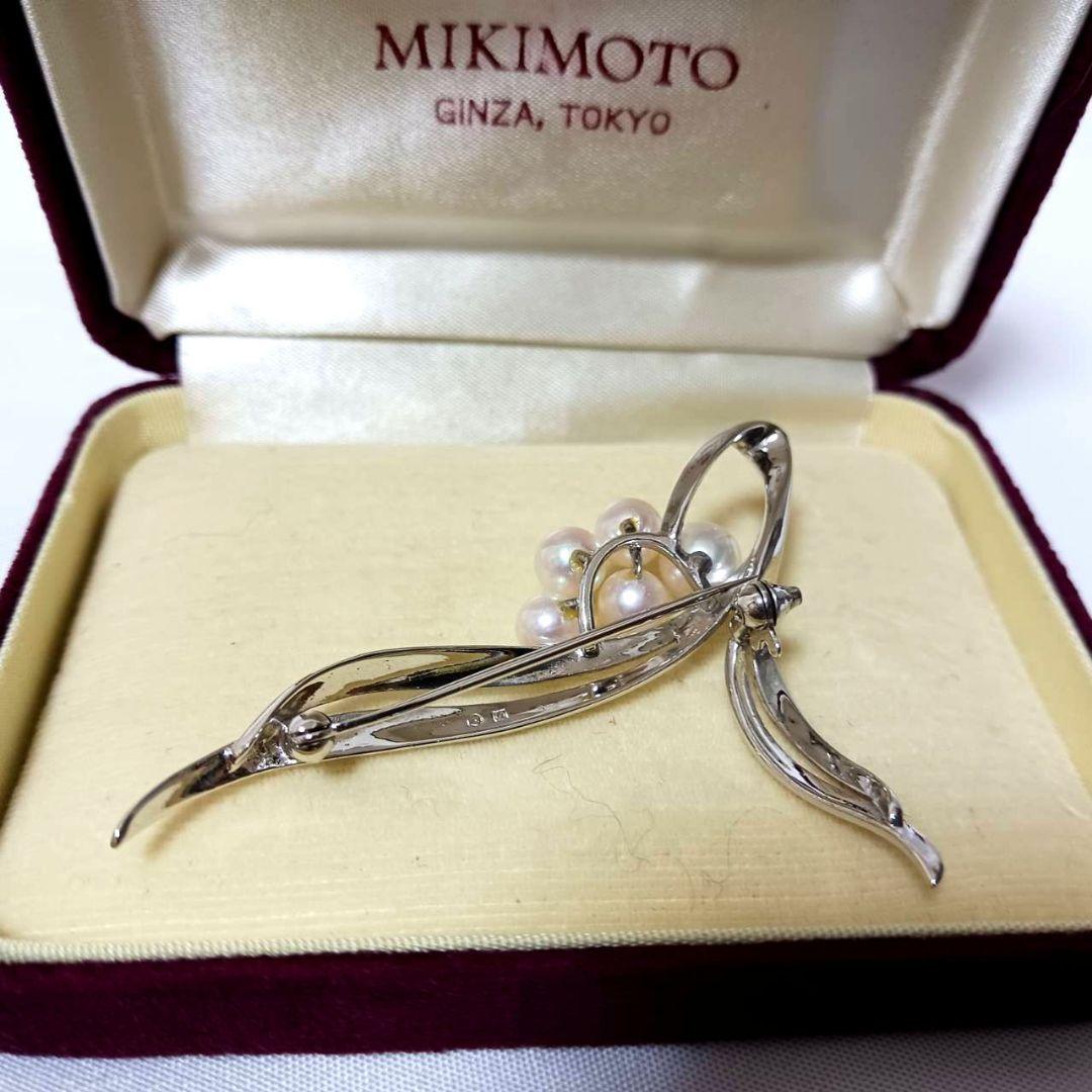 Akkochan様✨MIKIMOTO ブローチ パール リボンフォーマル SV