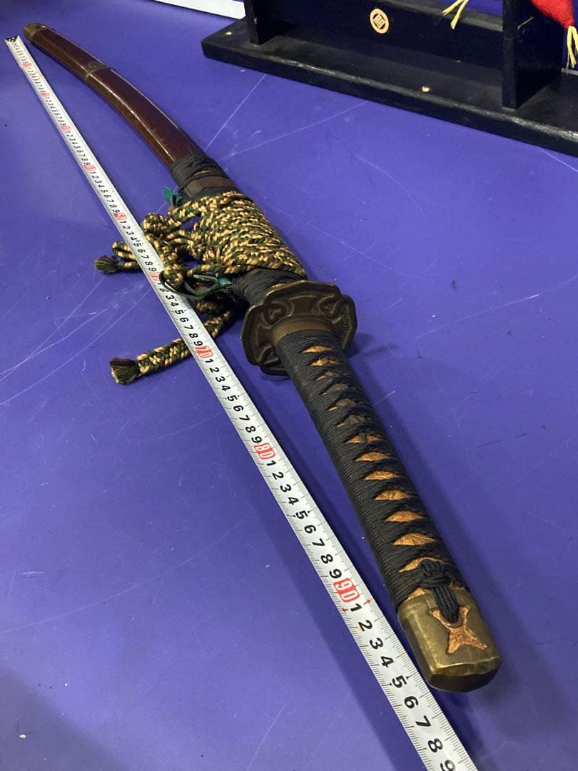 F05）旧家蔵出し 日本陸軍 昭和十三年制定軍刀 拵え 陸軍九八式鐵鞘 軍刀