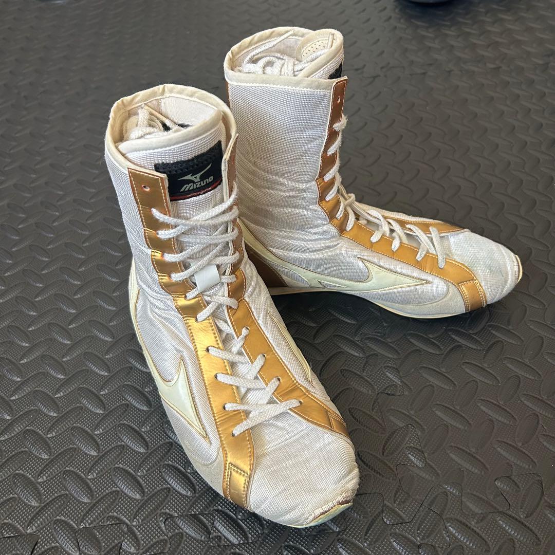 Mizuno ボクシングシューズ ホワイト/ゴールド