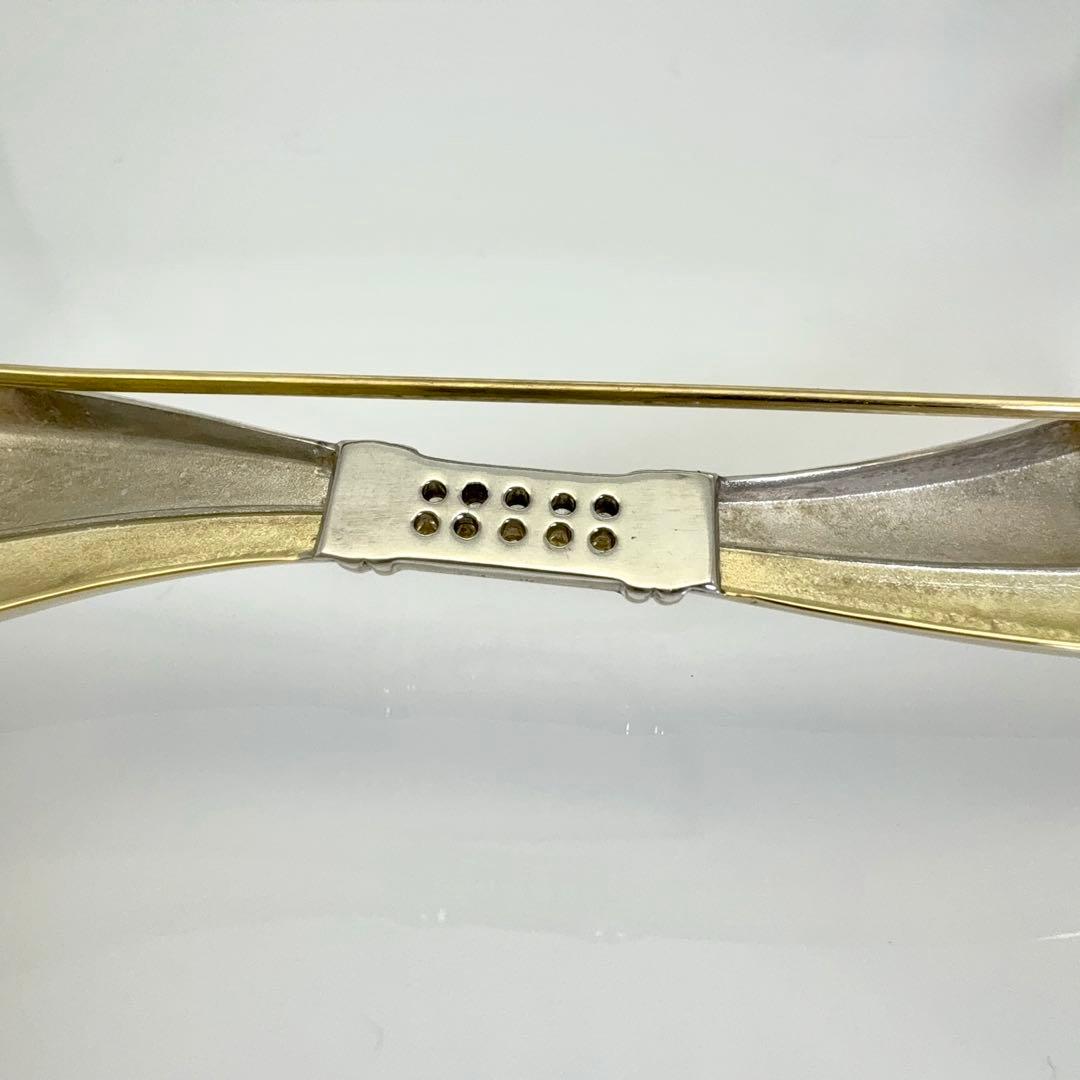 K18×シルバー ダイヤモンド0.13ct リボン ブローチ 総重量12.0g