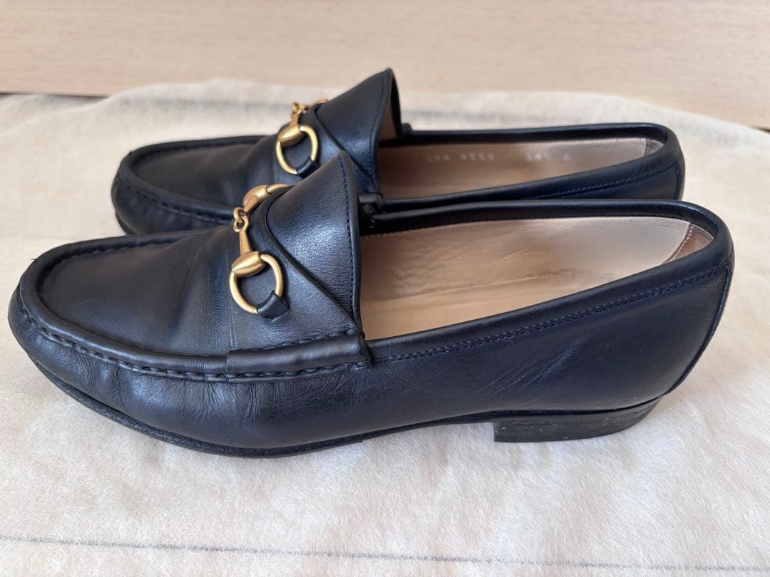 グッチGUCCI ☆ホースビットレザー ローファー 保存袋付きモカシン