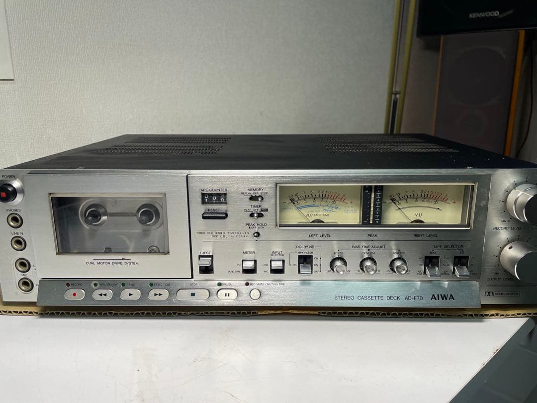 AIWA カセットデッキ　AD F70ジャンク