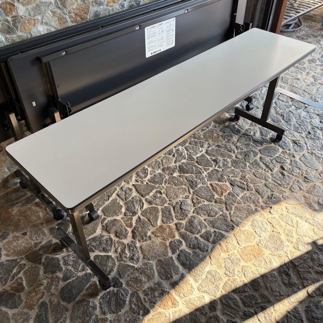 引取限定 NAIKI ナイキ キャスター付き 折りたたみテーブル 事務用品