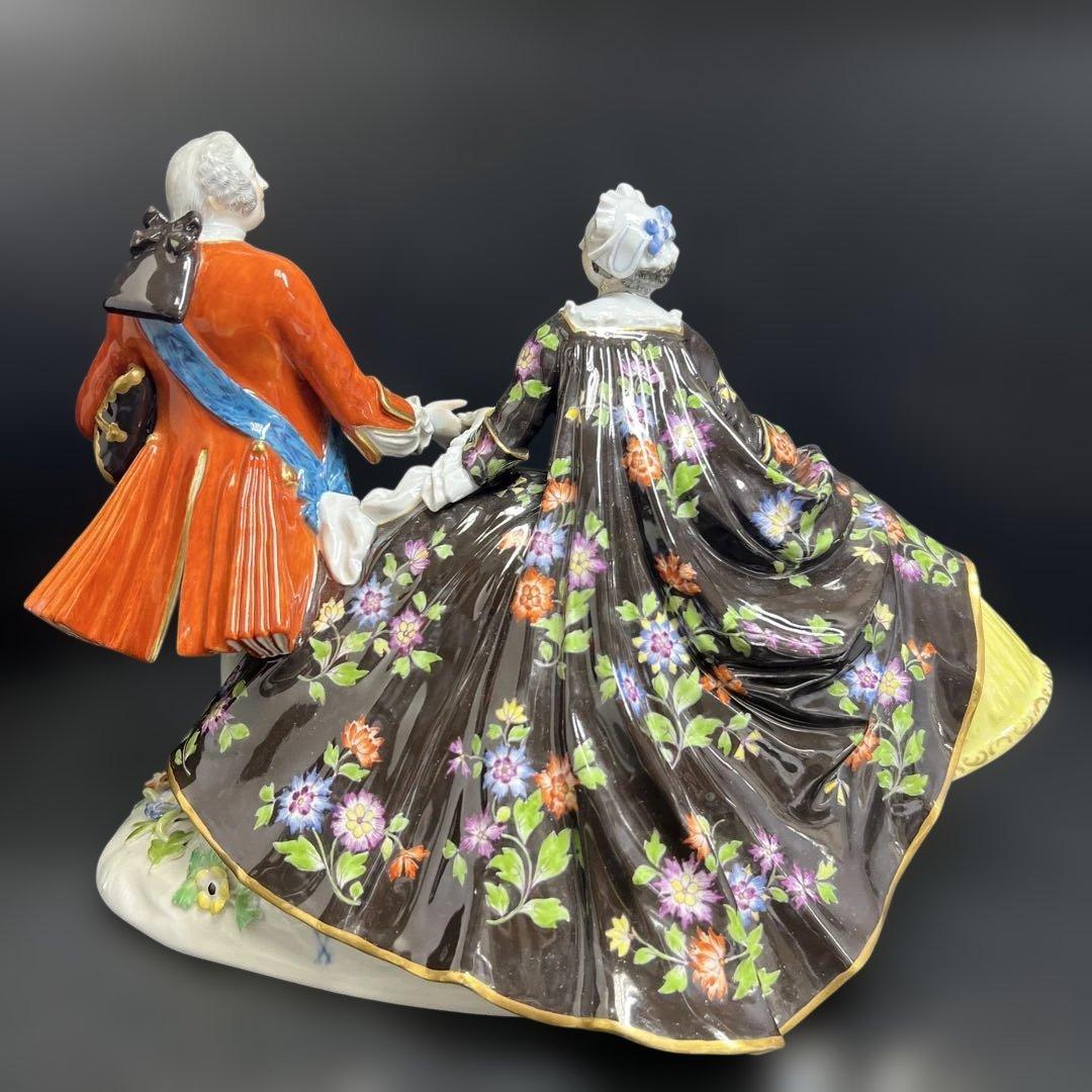 マイセン　フィギュリン　アウグストⅢ世とマリア　東Y8-0130☆2Fトトコニ