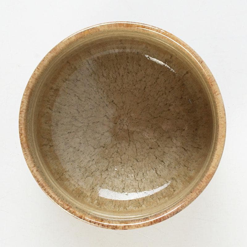 茶道具　京焼　秋峰窯　中村良二作　窯変紅葉絵　茶碗　共布共箱　V　9755