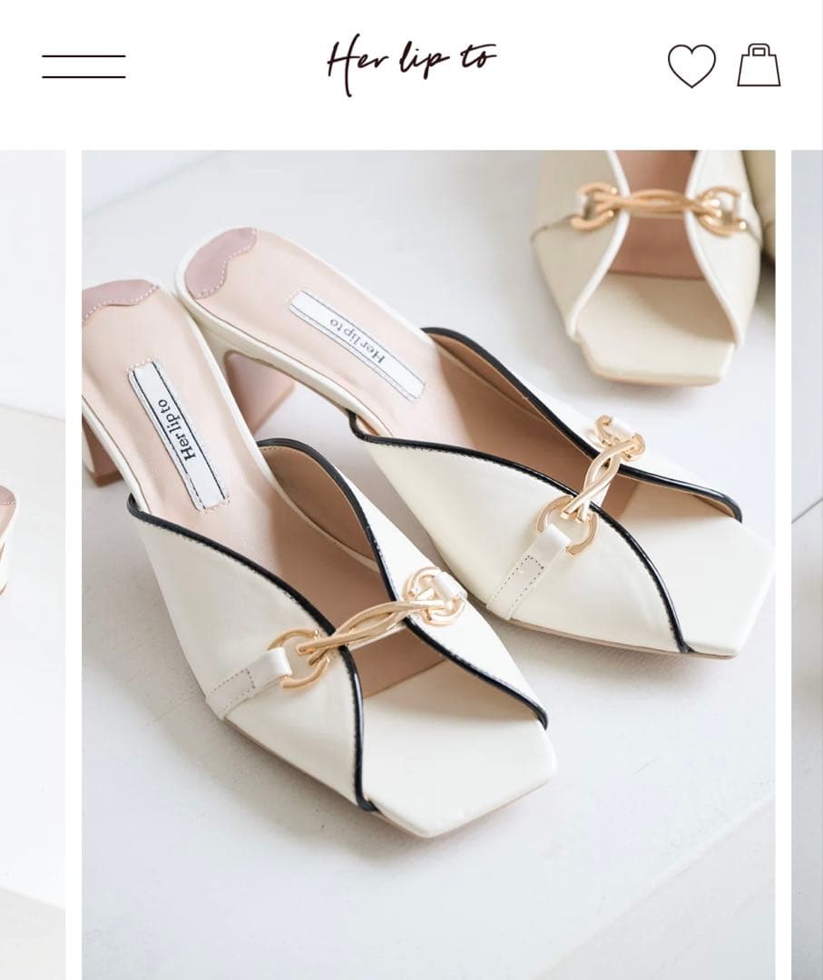 靴 Herlipto Bit Square-Toe Mules 37 vanilla