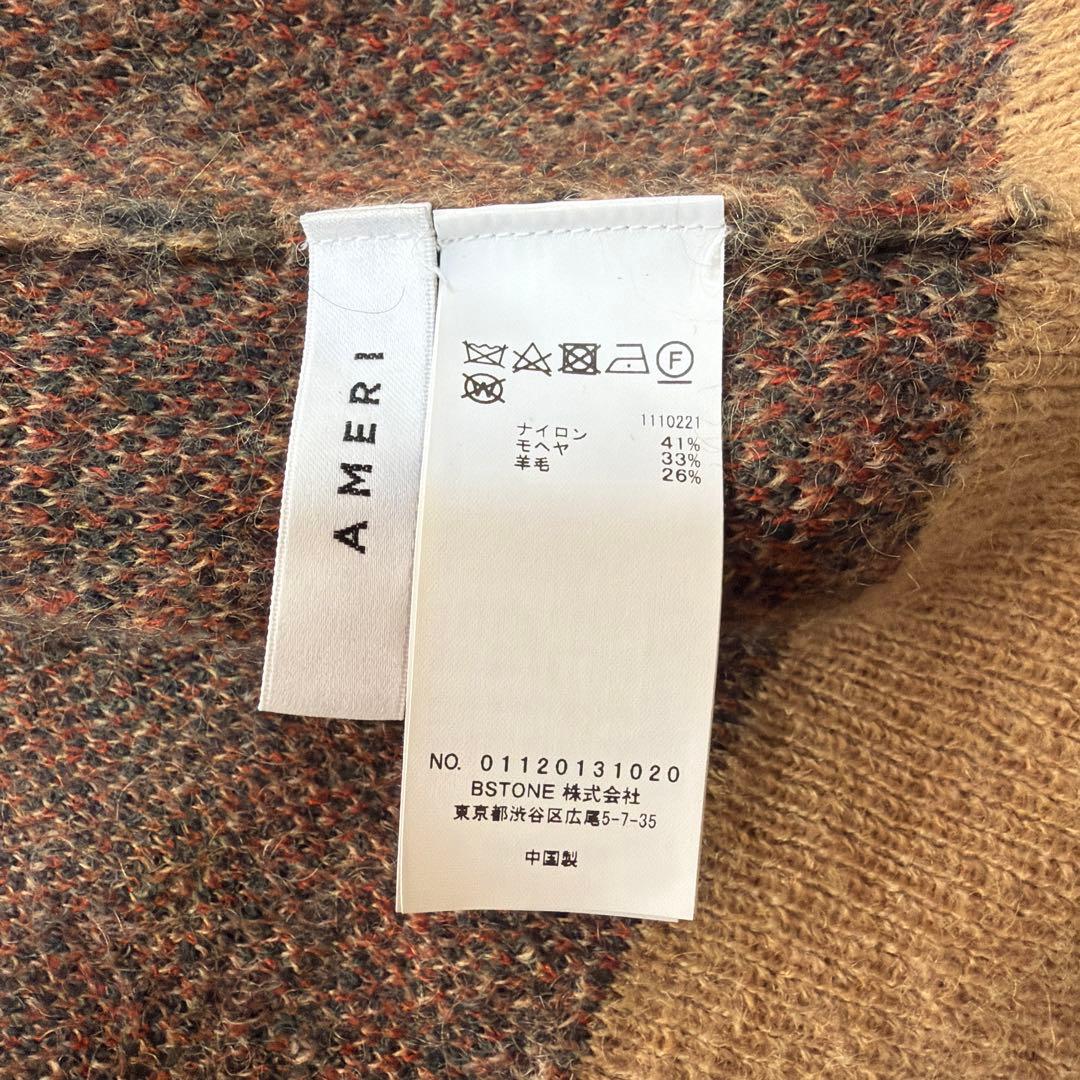 AMERI♡3WAY NOSTALGIC RUG KNIT フラワー ジャガード