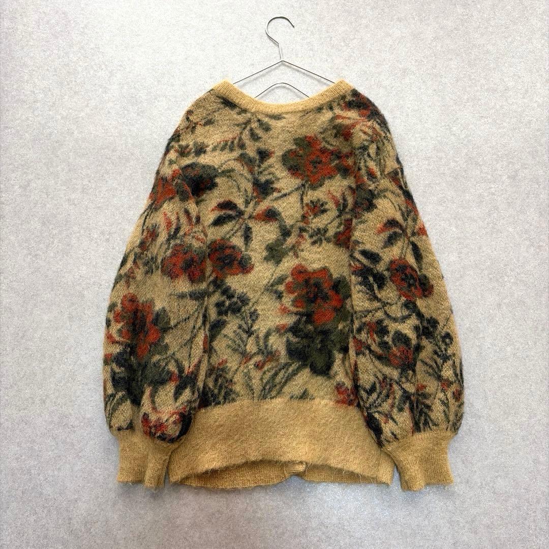 AMERI♡3WAY NOSTALGIC RUG KNIT フラワー ジャガード