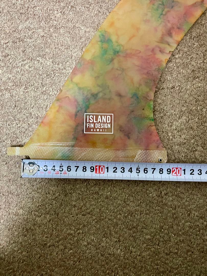 サーフィン　ロングボード　アイランドフィン　シングルボックスフィン　