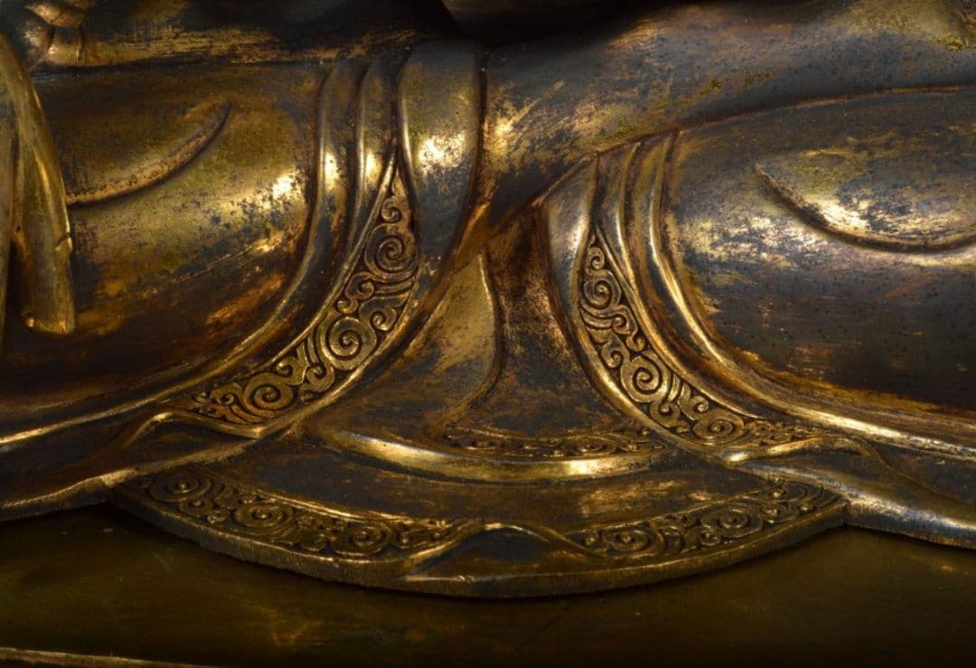 チベット特大仏像 高さ57cm 仏教美術 古銅 鍍金釈迦如来坐像(釋迦牟尼佛)