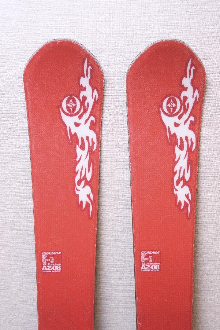 スキー板 オガサカ AZ-08 155cm + ストック110cm
