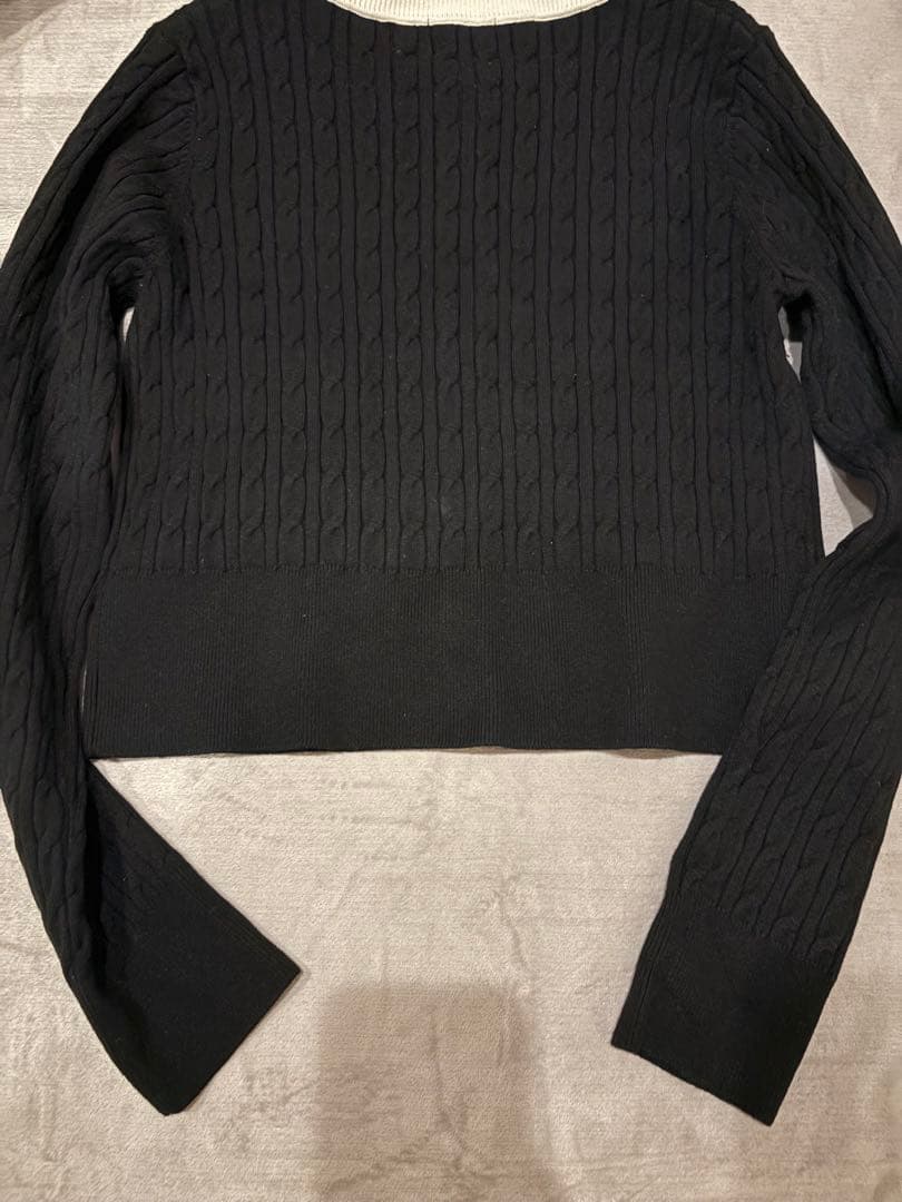 anuans リトルケーブルニットカーディガン