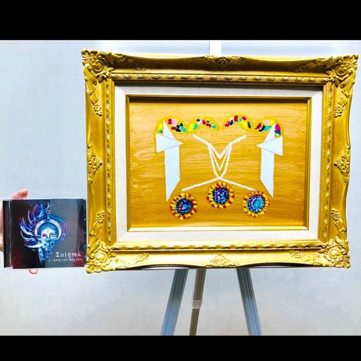 「神はすべてを許される」原画 本物 一点物 額付き 絵画 masa