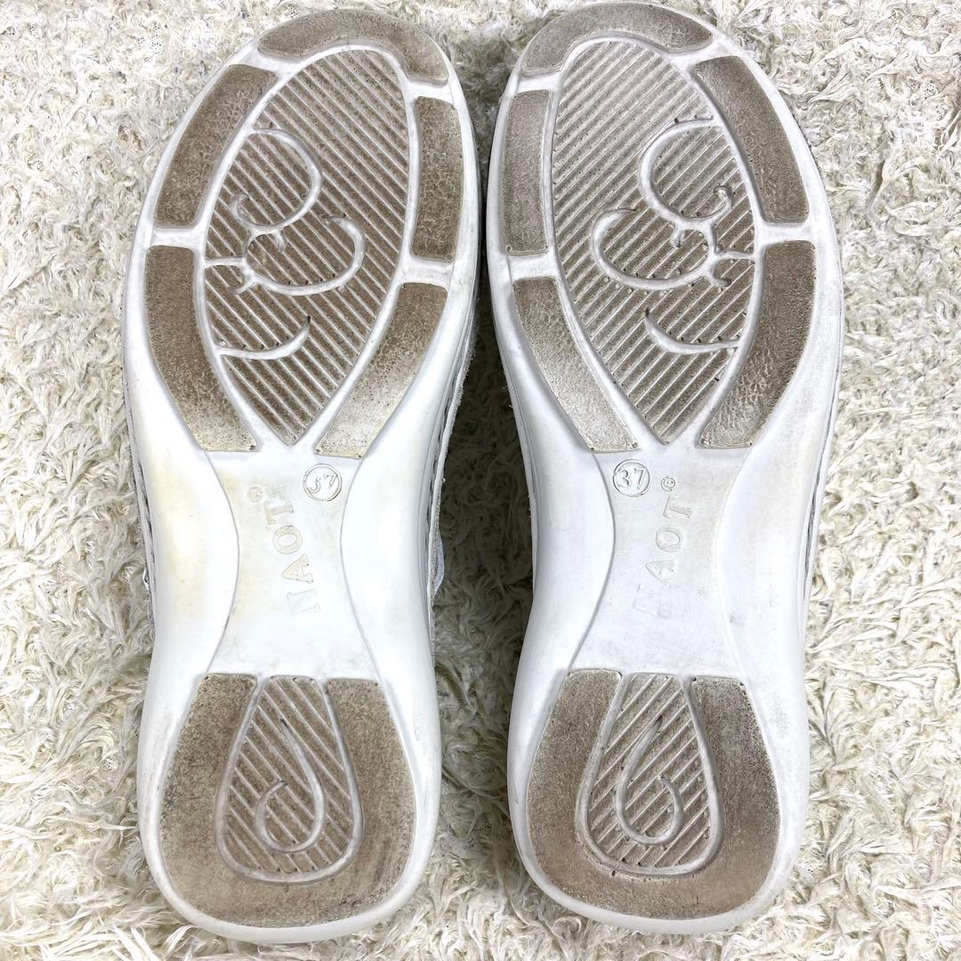 『極美品』NAOT IRIS サボサンダル ホワイト レザー ナオト アイリス
