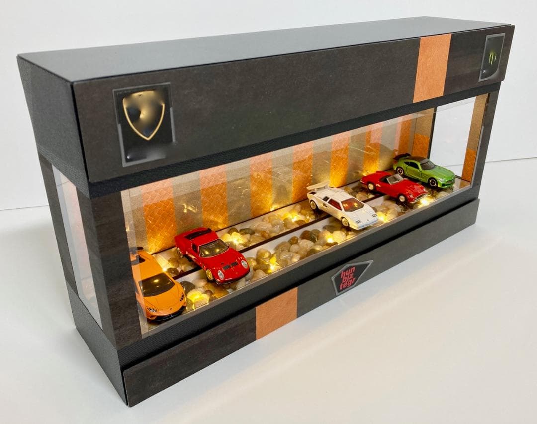 レジン＆小石・1/64~1/24・ディスプレーBOX / スタイリッシュジオラマ