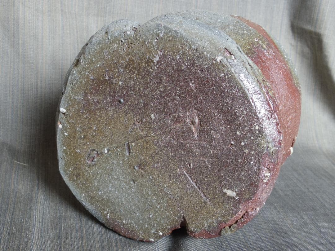 入手困難★ジェフ・シャピロ【師：伊勢崎淳】焼き締め花器★共箱★ニューヨーク